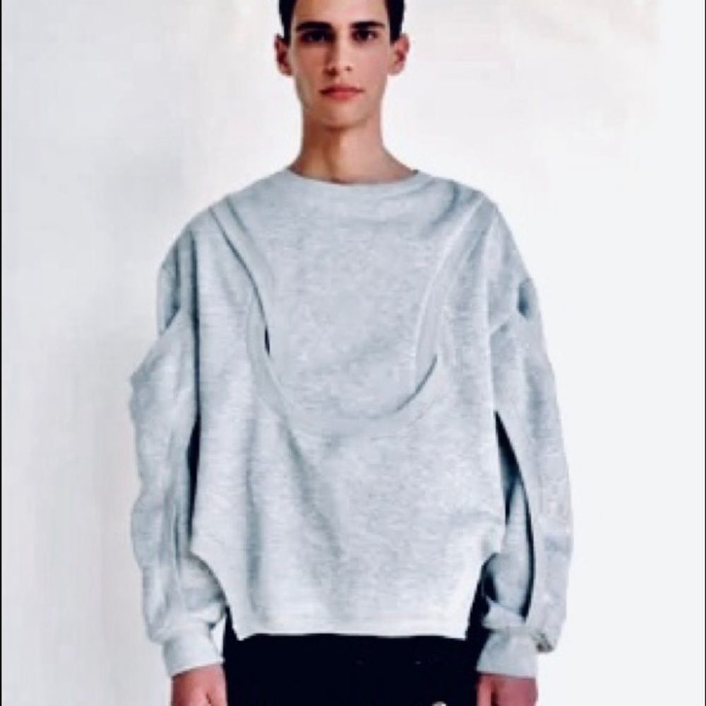 * NEW VEJAS Unisex Black Interlocking Sweatshirt in Black Size M Made in Canada